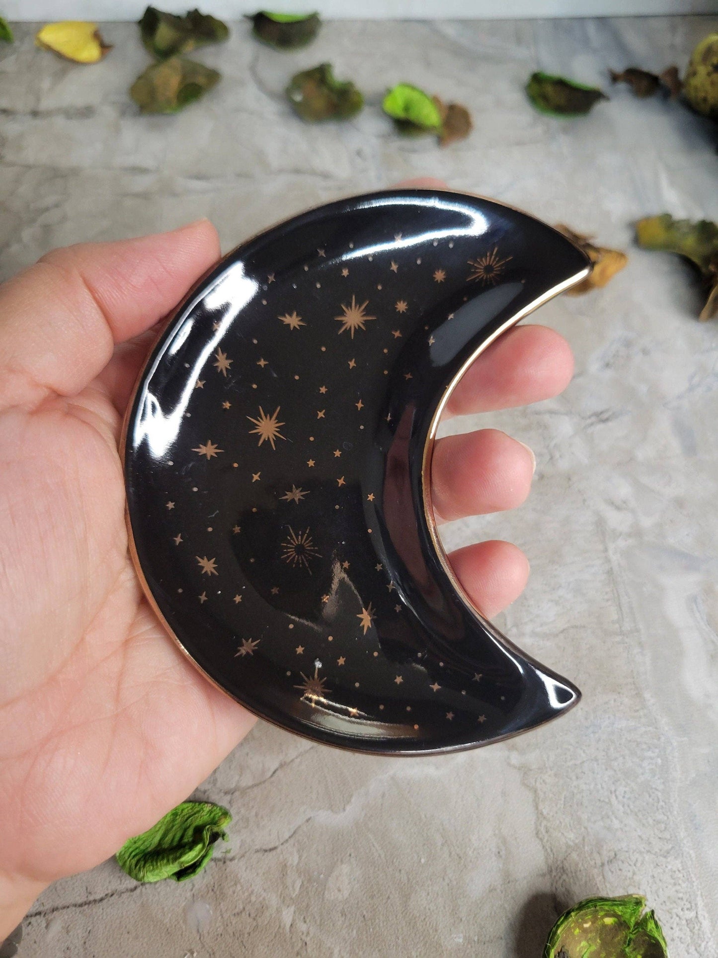 Ceramic Moon Plate Incense Holder