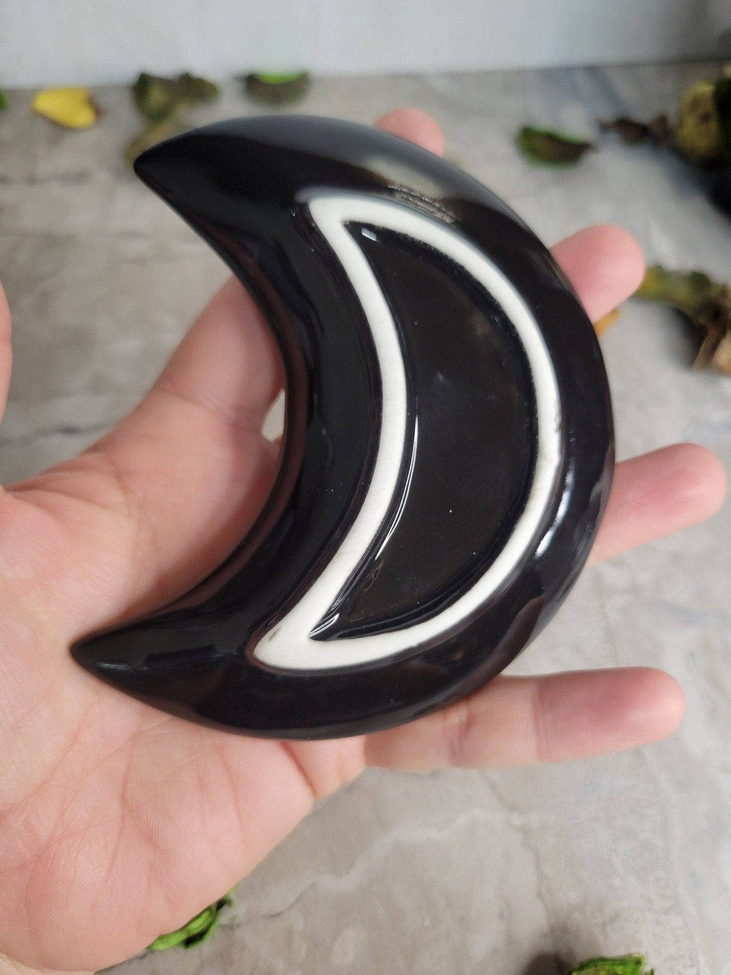Ceramic Moon Plate Incense Holder