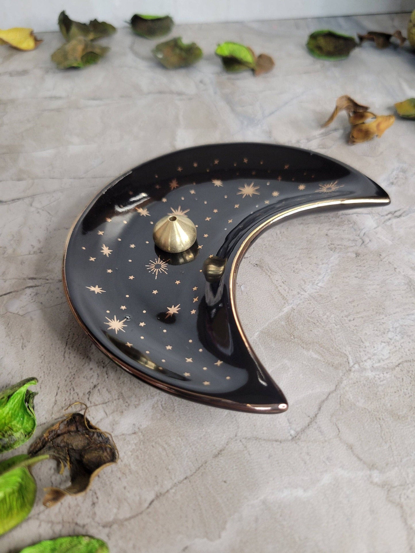 Ceramic Moon Plate Incense Holder