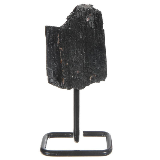 Black Tourmaline on Metal Base